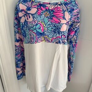 Lilly Pulitzer Finn Floral Long Sleeve Top Size S